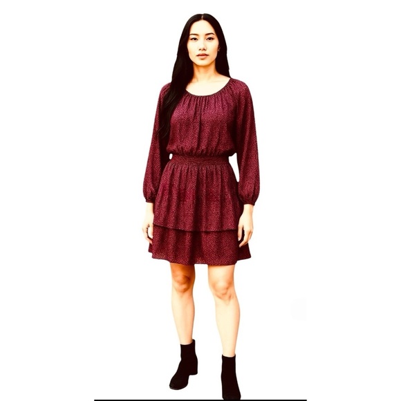 RACHEL Rachel Roy Women’s Animal Print Ruffle Hem Size XL Blk & Wild Pink Dress - Picture 3 of 4